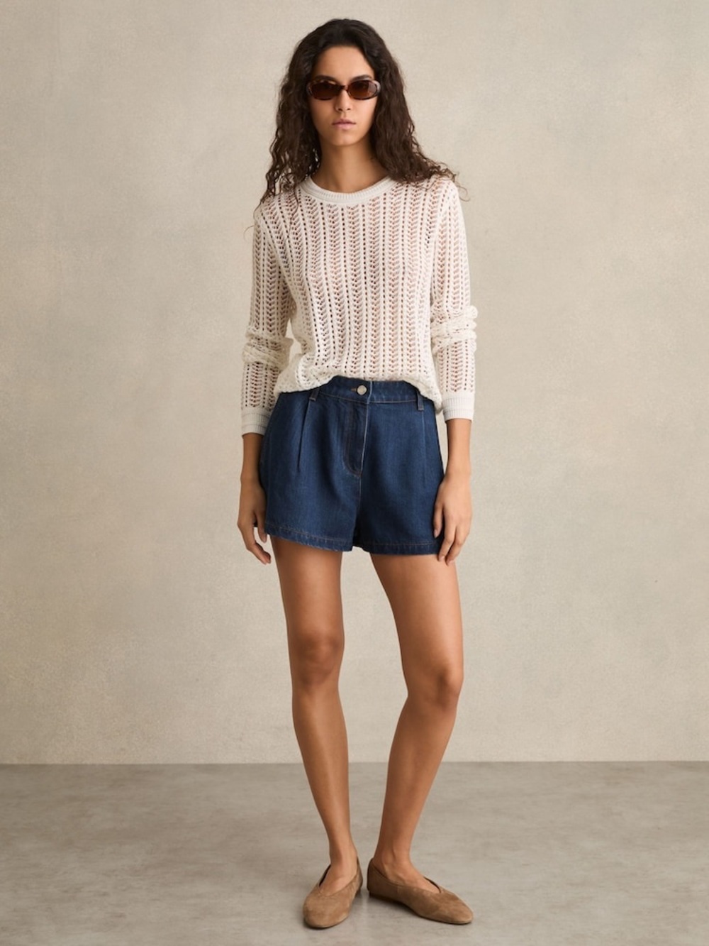 Reiss Dark Blue Denim Women’s Shorts